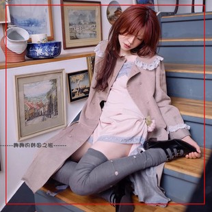 韩国代购freckle蕾丝花边吊带连衣裙 甜美可爱粉色小裙子