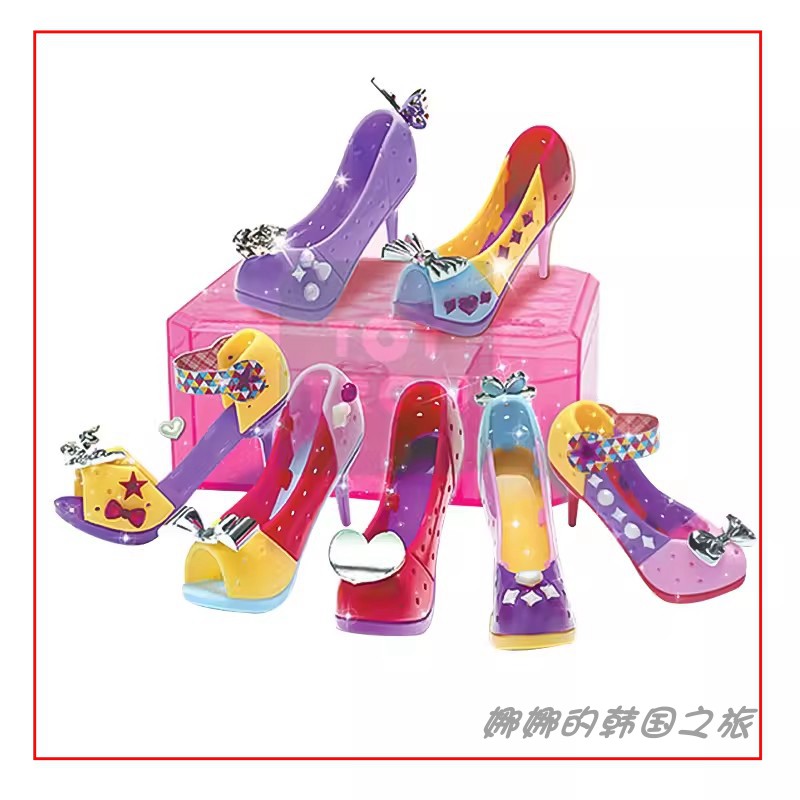 韩国代购小女孩亲子高跟鞋设计师玩具diy手工制作幼儿园过家家