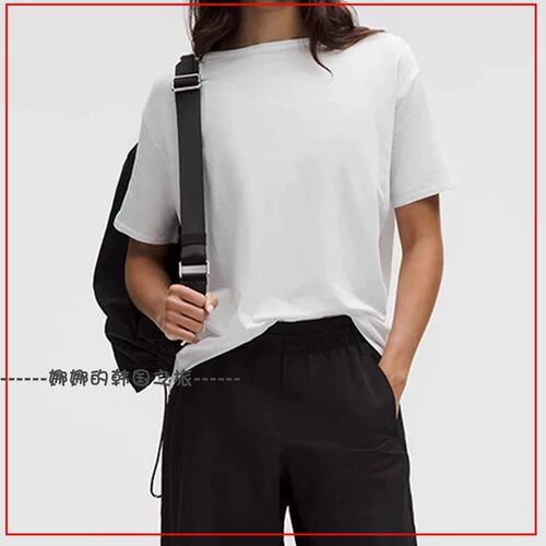 韩国代购lululemon露露乐蒙Back In Action 女日常短袖T恤LW3KDNS