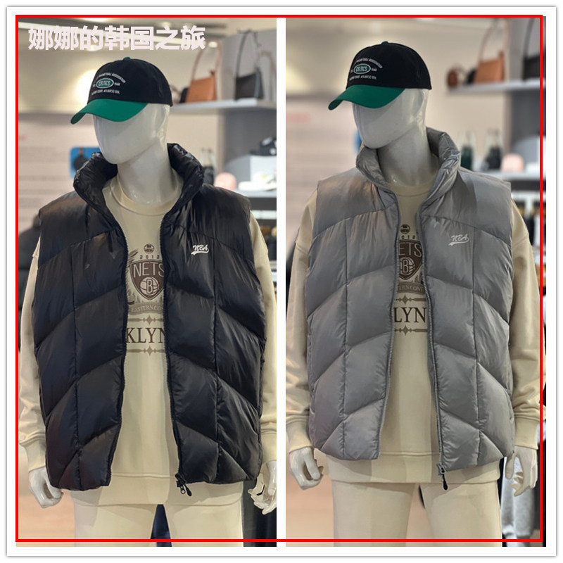 韩国代购正品NBA男女同款鸭绒羽绒服马甲背心无袖棉服N24ZZZZ41P