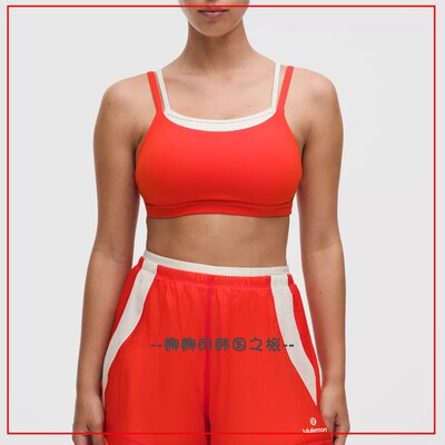 韩国代购lululemon Layered 女士假两件吊带运动内衣 C/D LW2EUJS