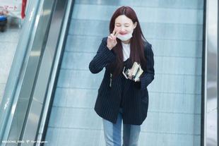 显瘦翻领条纹字母西装 韩国正品 step林莲娜同款 直邮coming 代购