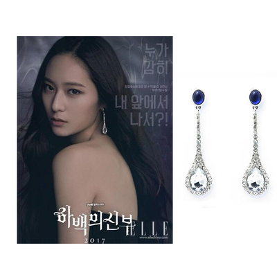 河伯的新娘krystal韩国耳环耳钉