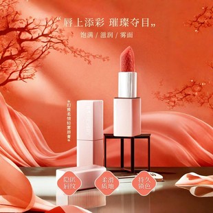 不沾杯中国风 口红唇彩雾面持久锁色保湿 鲜言 幻雅柔情轻雾唇膏