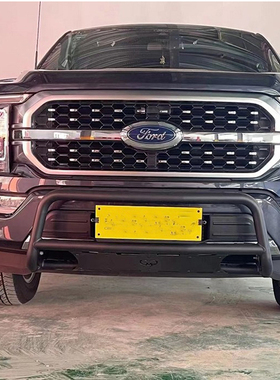适用21-24年福特猛禽F150前护杠黑色U杠防撞护杠冲沙前保险杠改装