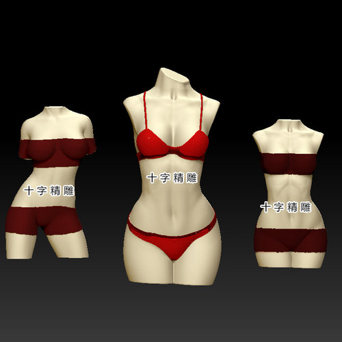 美女stl人体模型zb女性模特318犀牛maya手办c4d圆雕3d打印素材