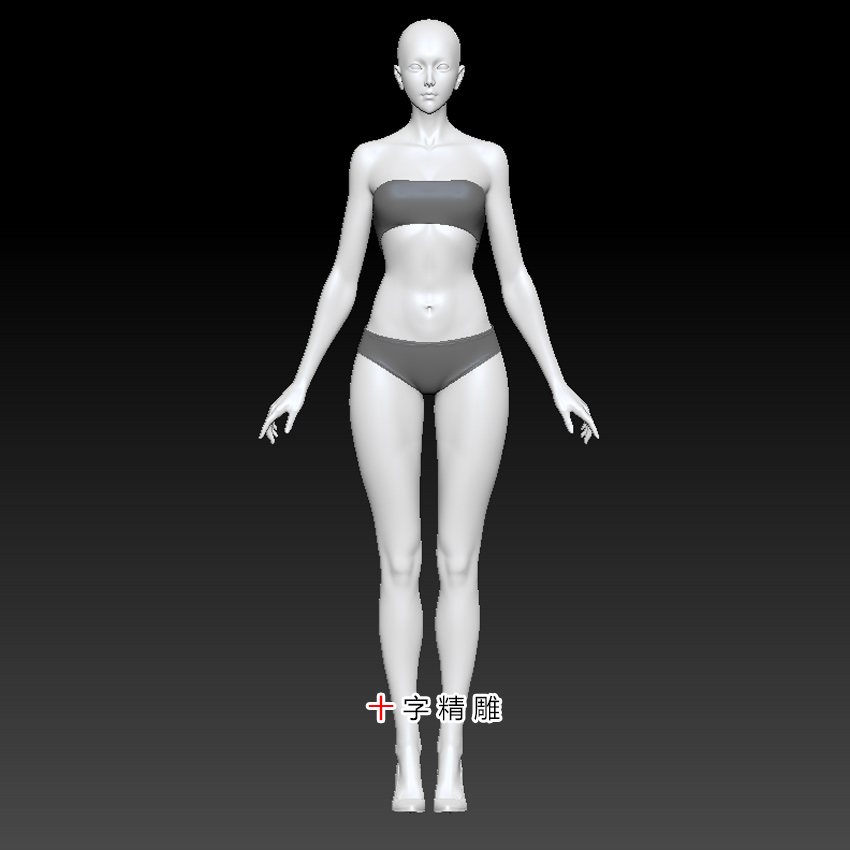 女性stl人体模型zb模特rhino犀牛maya手办c4d圆雕3d打印美女max-封面
