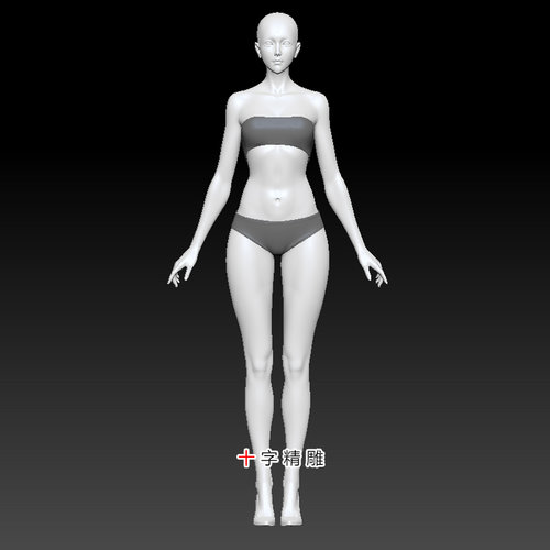 女性stl人体模型zb模特rhino犀牛maya手办353圆雕3d打印美女max