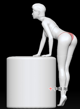 美女趴姿stl三维模型zbrush267图圆雕图3dsmax比基尼内衣3d打印
