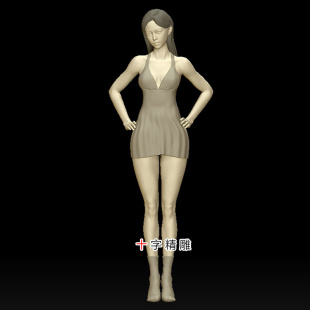stl美女圆雕图三维模型252浮雕玉雕木雕3d打印素材新款精雕图