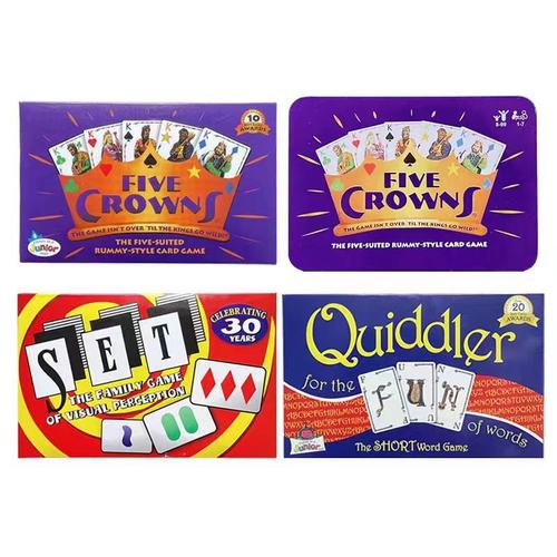五皇冠 全英文卡牌 FIVE CROWNS桌游卡牌quiddler英文魔法师游戏