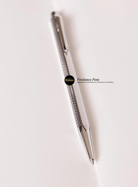 瑞士CDA卡达艾可朵立方体积图案金属黄铜笔杆圆珠笔镀钯金圆珠笔