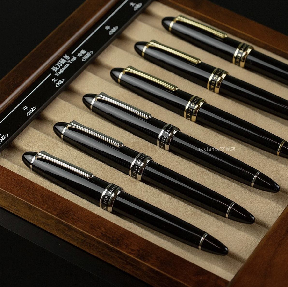 日本 sailor 写乐 单层长刀研钢笔大型鱼雷 21k 金尖手工打磨笔尖