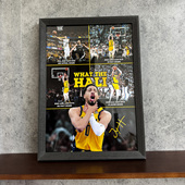 步行者哈里伯顿绝杀合集实木装 饰相框照片墙桌摆挂框摆件酒吧壁画