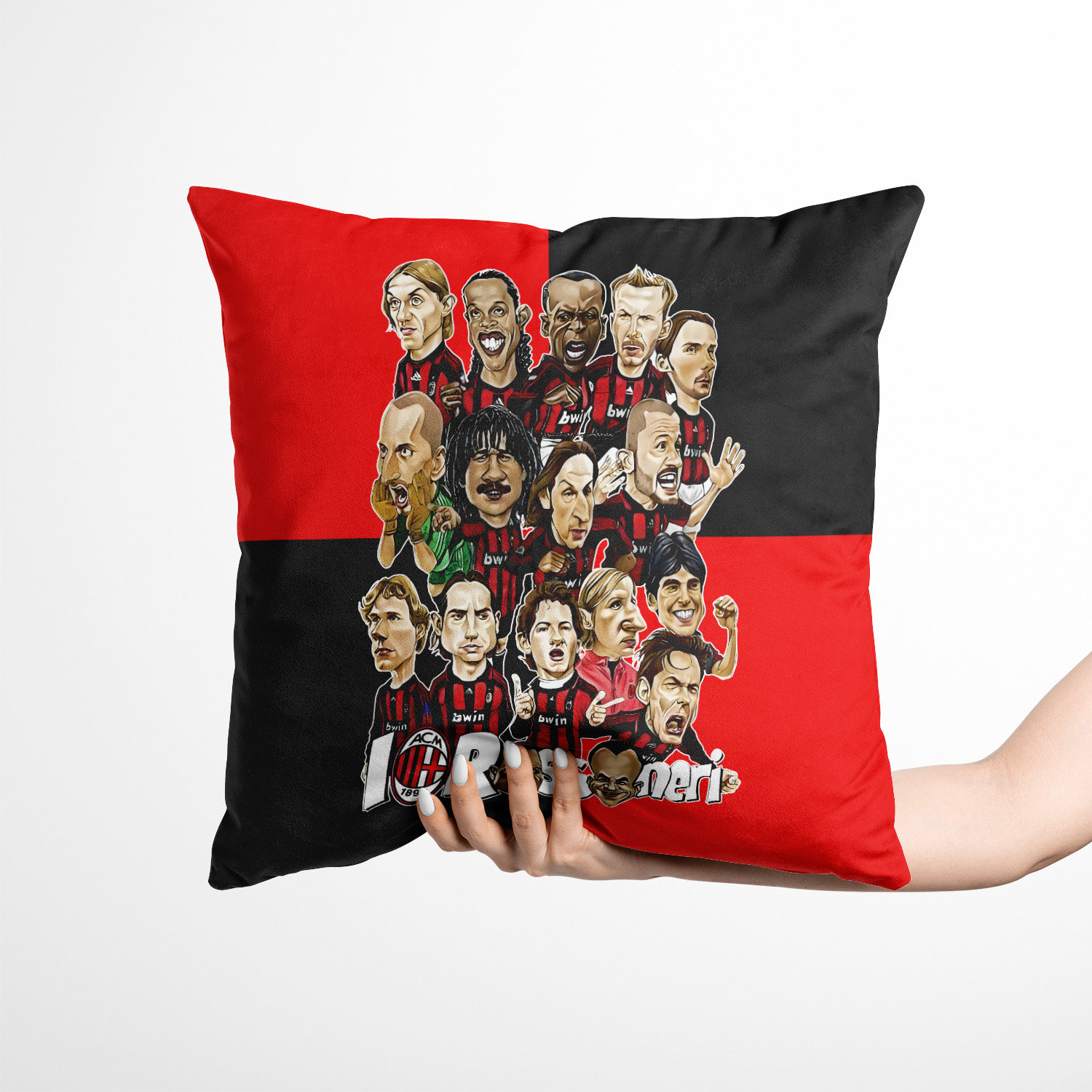 AC米兰传奇名宿卡通款抱枕沙发短毛绒布质感汽车靠枕垫客厅卡卡,居家布艺,靠垫/抱枕,淘宝优惠券,粉丝福利购,淘宝优惠卷