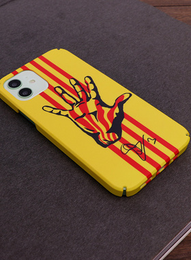 巴萨5比0皮克经典手势款iphone78XSMAXR 611 12Proplus磨砂手机壳