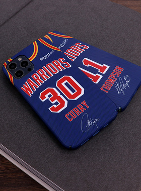 库里汤普森勇士复古蓝球衣iphone78XSMAXR 13 11 12Proplus手机壳