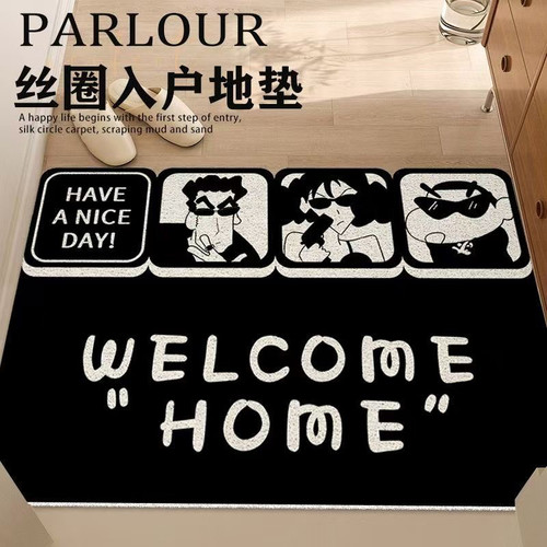 卡通入户门垫丝圈进门玄关耐磨脚垫家用刮土蹭泥大门口地毯定制