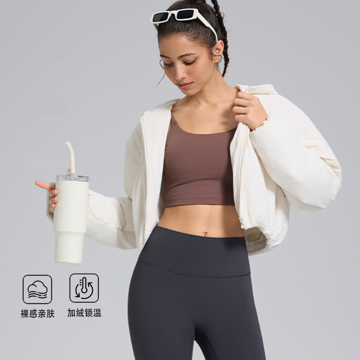 秋冬时尚加绒夹棉宽松显瘦