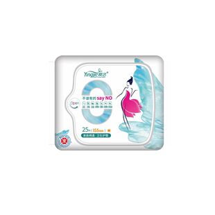 媖洁护垫超薄纯棉感轻柔25片卫生巾护垫Y3725多地区 私密发货 包邮