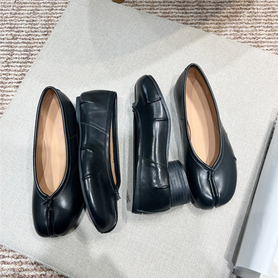 水洗马皮分趾鞋女2026春新款