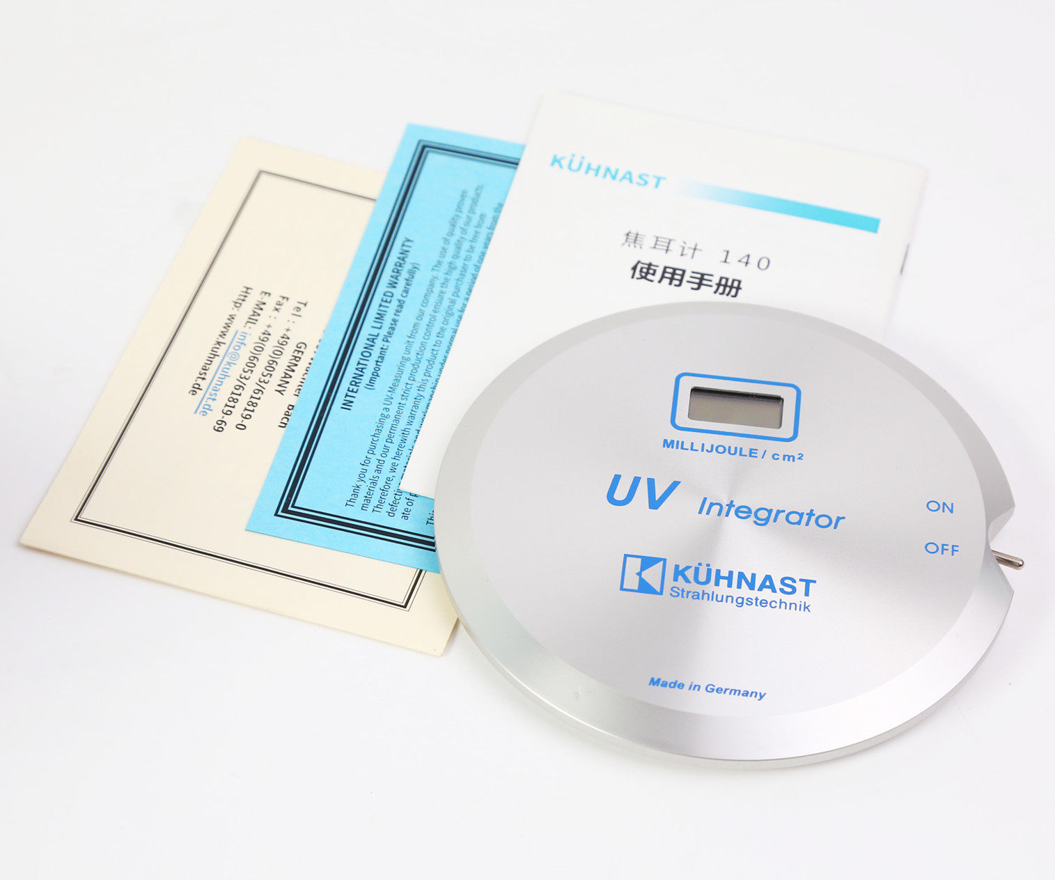 库纳斯特UV能量计 UV140能量计 KUHNAST UV150紫外线焦耳计 计量