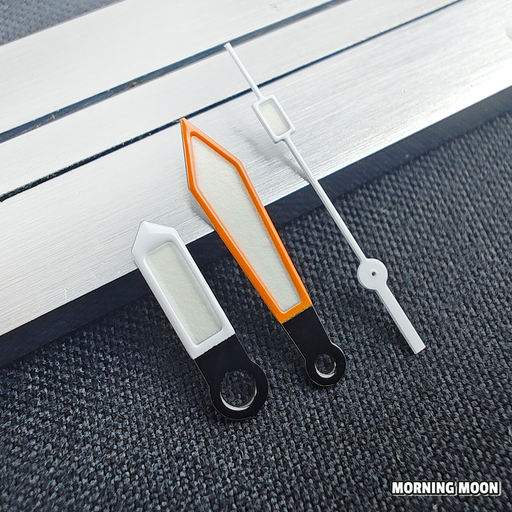 改装seiko精工表针配件超亮C3绿夜光适用NH35A/NH36/4R大针13MM