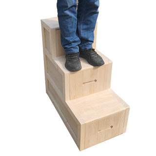 实木踏步柜单卖子母床楼梯柜儿童床踏步柜储物柜上下床多功能步梯