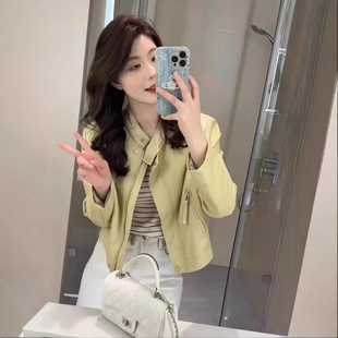 皮衣外套女短款2026春装新款高级感气质立领休闲pu皮夹克机车夹克