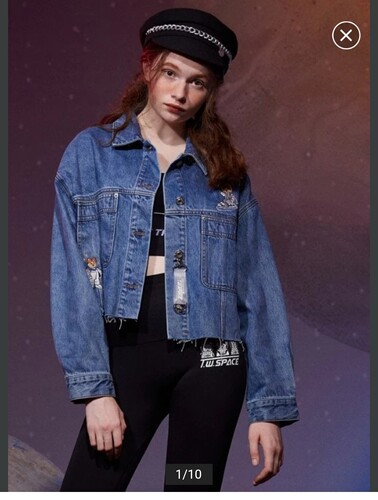 小熊太空系列短款印花外套