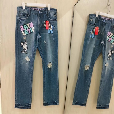 男裤长裤牛仔印花四季