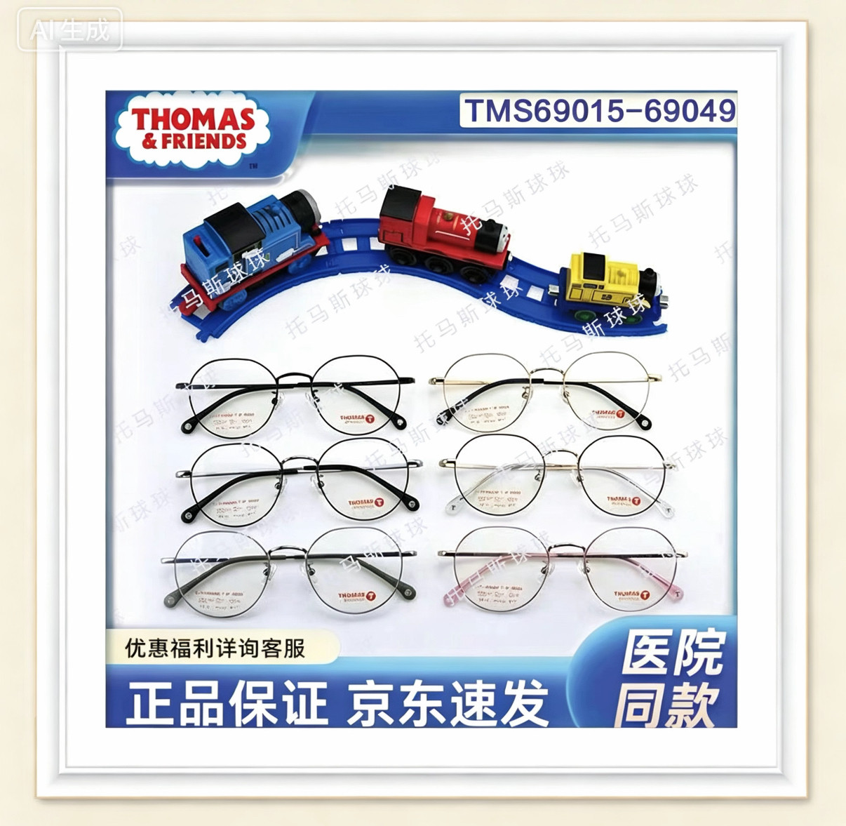 【官方直营】医院同款THOMAS托马斯β钛青少年框眼镜69001-69036