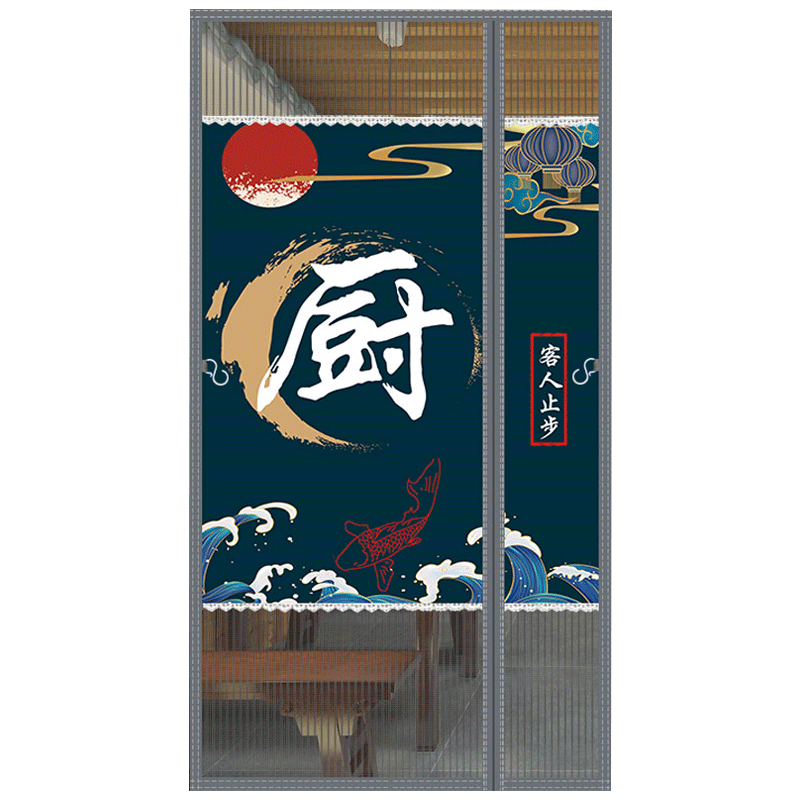 通风透气防蚊蝇保护隐私厨房门帘