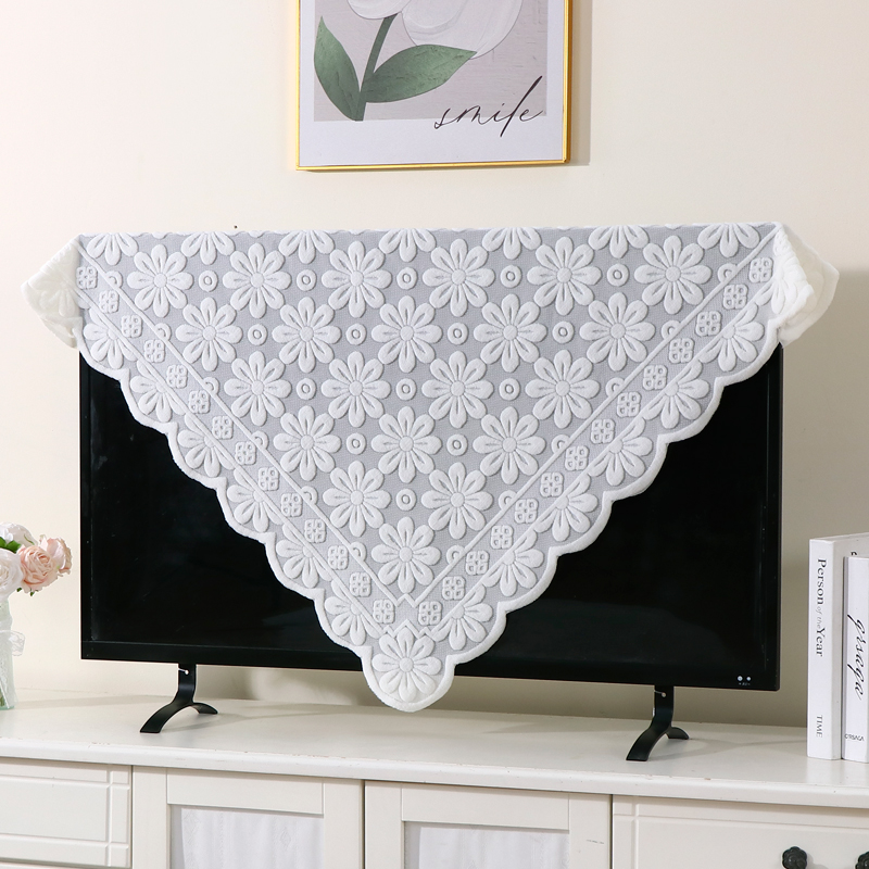 浮雕提花工艺液晶电视盖巾