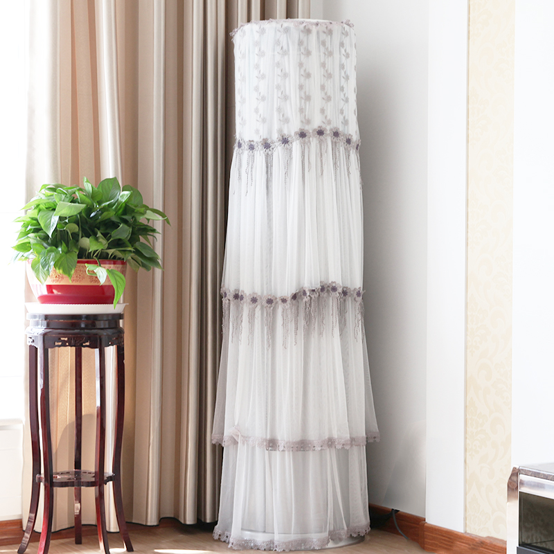 圆形空调罩蕾丝立式柜机防尘罩