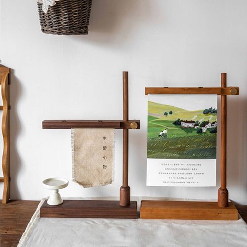 生活小物｜新款2.0 樱桃木黑胡桃日历架公告展示架卡片装饰架