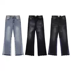 Gallery Dept New Basic Washed Flared Patchwork Jeans Unisex Casual Streetwear Versatile Pants
