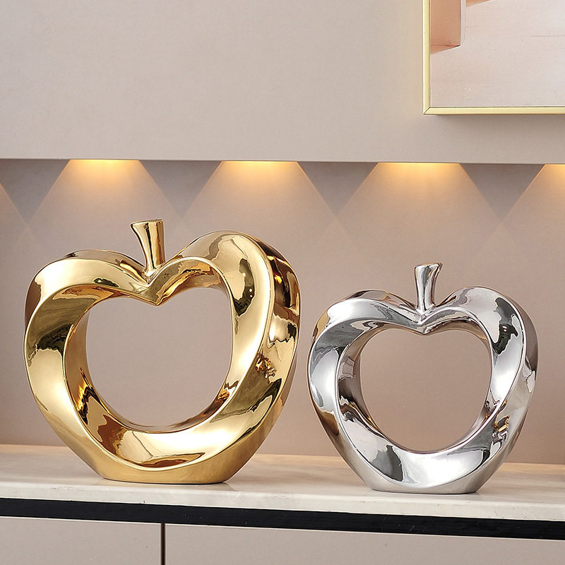 现代客厅苹果摆件轻奢高档入门玄关酒柜电视柜装饰品感工艺品,家居饰品,装饰摆件,淘宝优惠券,粉丝福利购,淘宝优惠卷