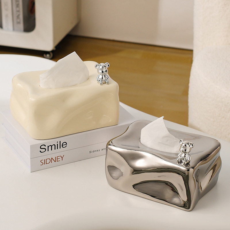 创意冰川陶瓷纸巾盒家用客厅茶几桌面抽纸盒轻奢感小众纸抽盒,家居饰品,装饰摆件,淘宝优惠券,粉丝福利购,淘宝优惠卷