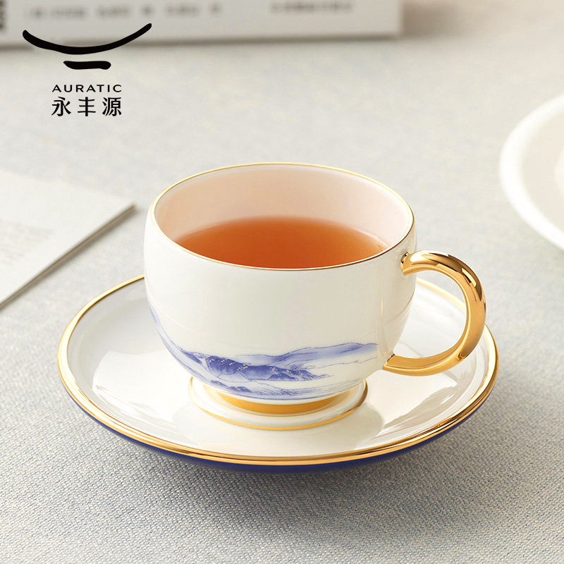 国瓷永丰源杯子咖啡杯男生款男士个人专用咖啡杯办公室礼盒装送人