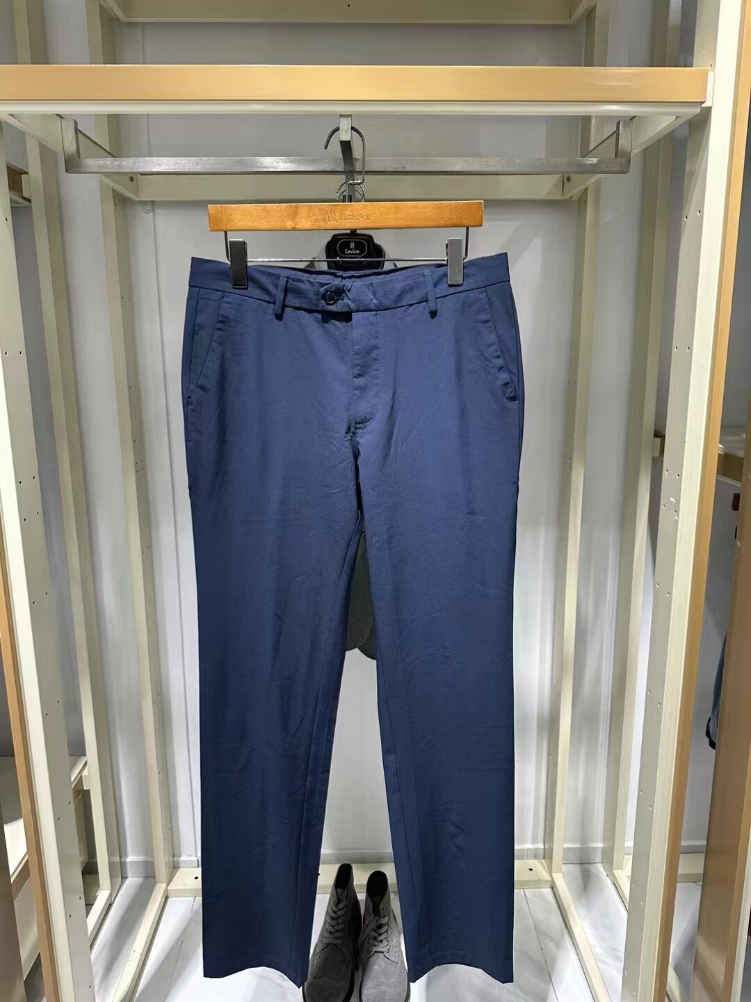 奥特莱斯专柜正品奥德臣深蓝色休闲裤男士altn4j59237t