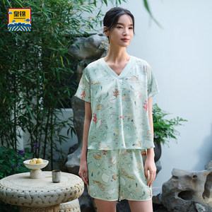 皇锦桑蚕丝女士家居服睡衣套装