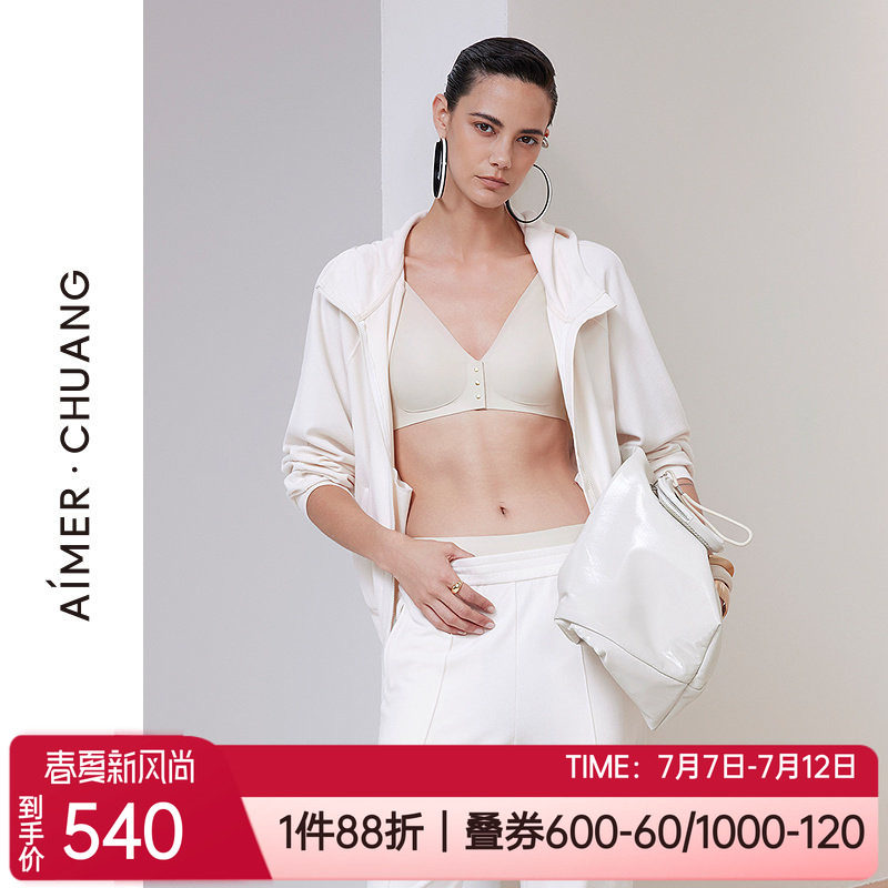 爱慕条绒连帽上衣女士长袖外套