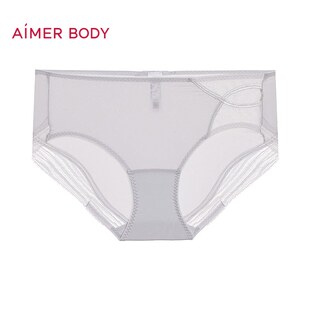 爱慕美体春夏正品 AD230651 棉质里裆性感蕾丝包臀女士中腰平角内裤