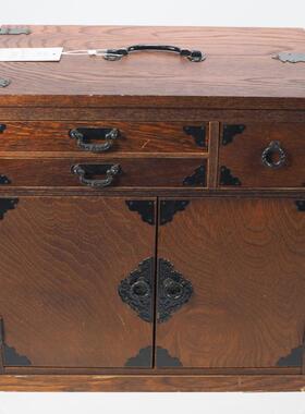 装饰摆件微型实木小柜怀旧摆件