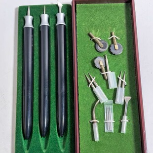 古董二手日本进口老式誊写制版用工具套盒装收藏摆件油印机配件