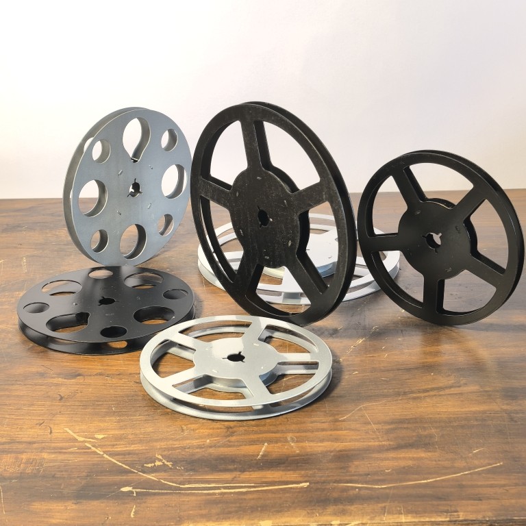 复古超8毫米super 8mm电影胶片片夹空片盘带子放映机用文旅摆件