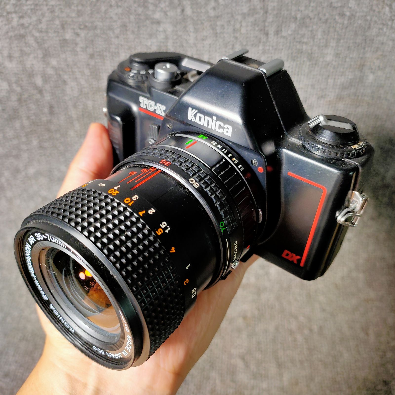 柯尼卡Konica TC-X机械古董相机胶卷胶片单反相机功能Ok变焦镜头