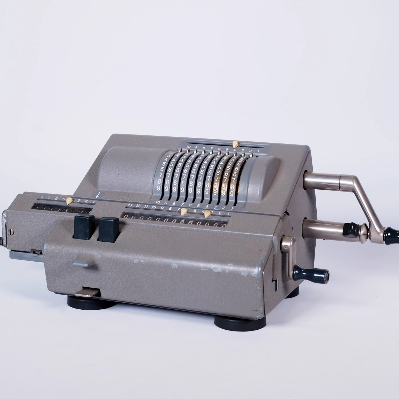 西洋古董1955年瑞典奥迪那Odhner 237型机械手摇计算器功能加减乘