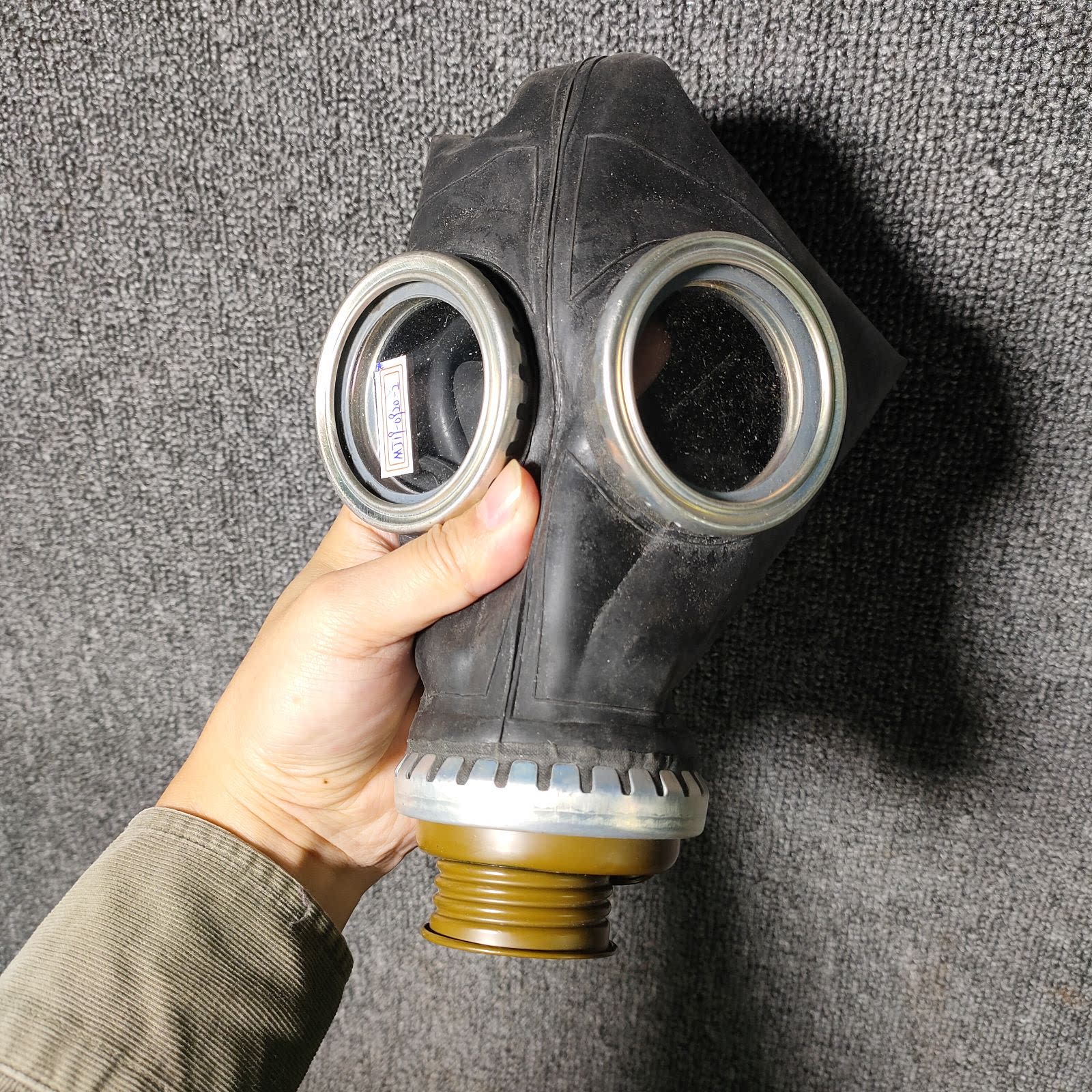 西洋古董老物件稀有老式二战美jun生化防毒面罩口罩稀有摆件道具